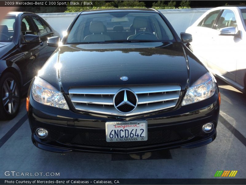 Black / Black 2009 Mercedes-Benz C 300 Sport