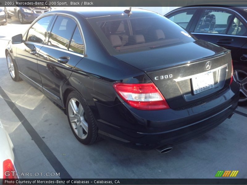 Black / Black 2009 Mercedes-Benz C 300 Sport