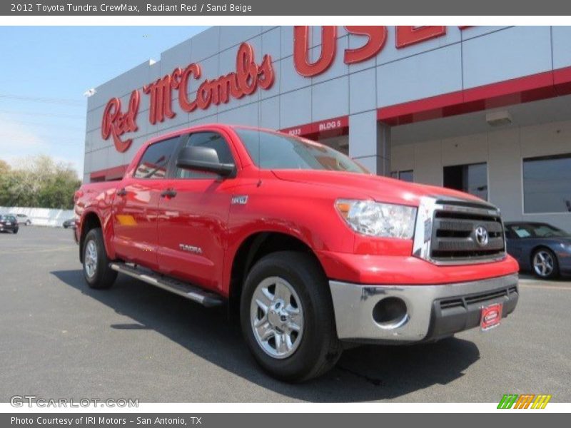 Radiant Red / Sand Beige 2012 Toyota Tundra CrewMax