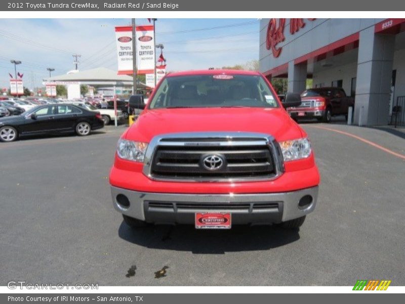 Radiant Red / Sand Beige 2012 Toyota Tundra CrewMax