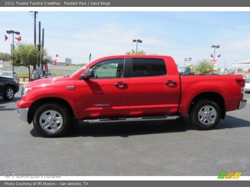 Radiant Red / Sand Beige 2012 Toyota Tundra CrewMax