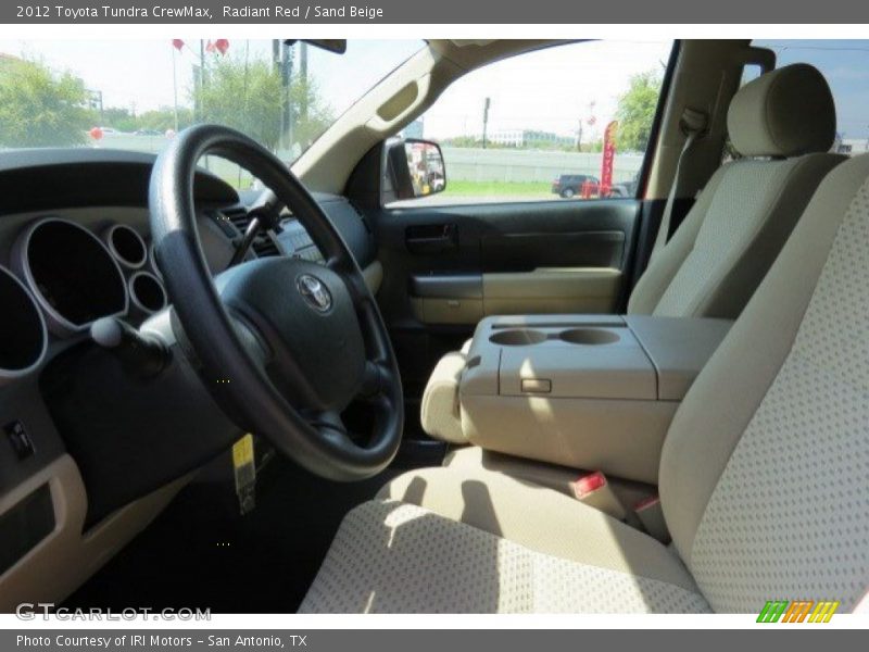 Radiant Red / Sand Beige 2012 Toyota Tundra CrewMax