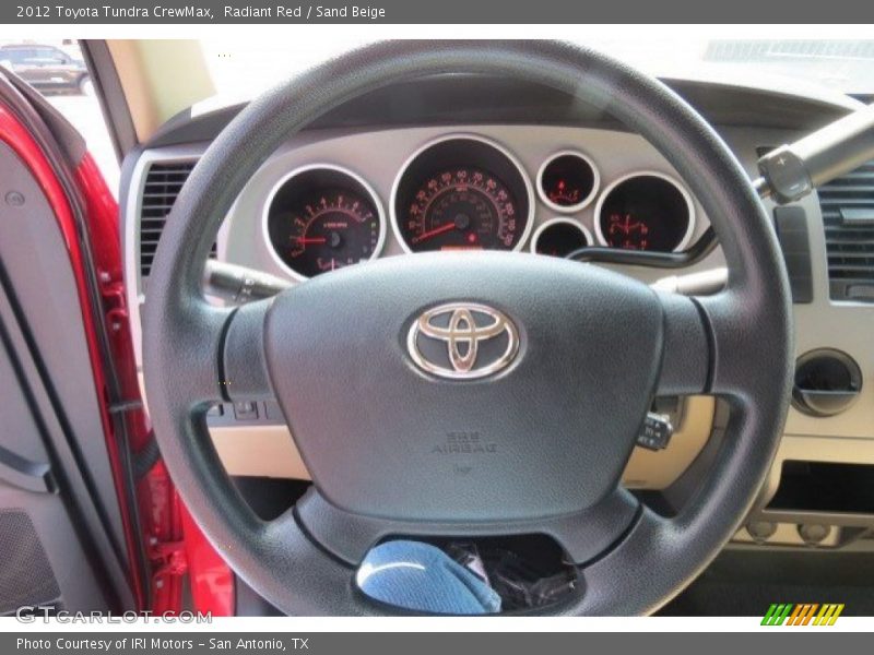 Radiant Red / Sand Beige 2012 Toyota Tundra CrewMax