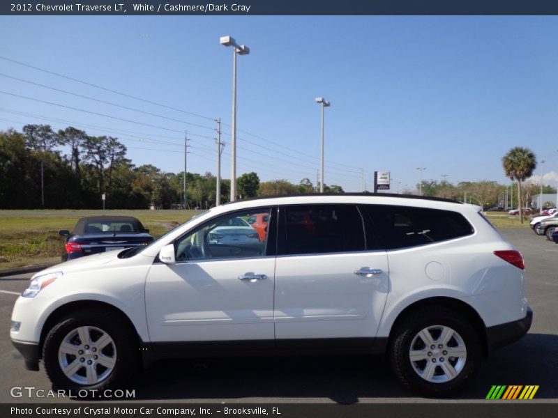 White / Cashmere/Dark Gray 2012 Chevrolet Traverse LT