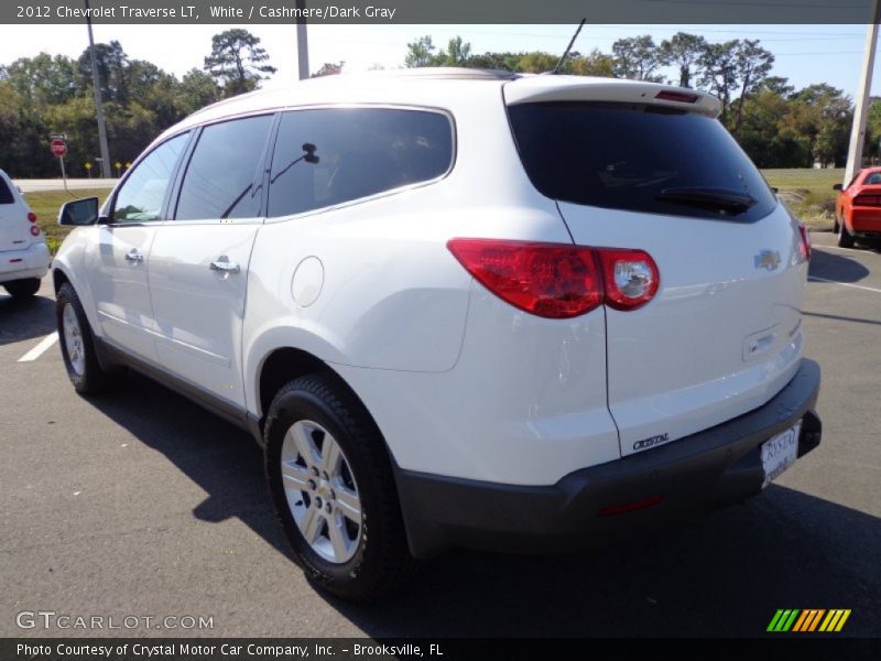 White / Cashmere/Dark Gray 2012 Chevrolet Traverse LT