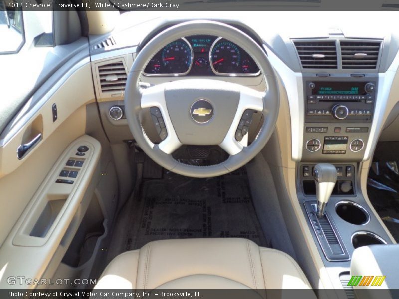 White / Cashmere/Dark Gray 2012 Chevrolet Traverse LT