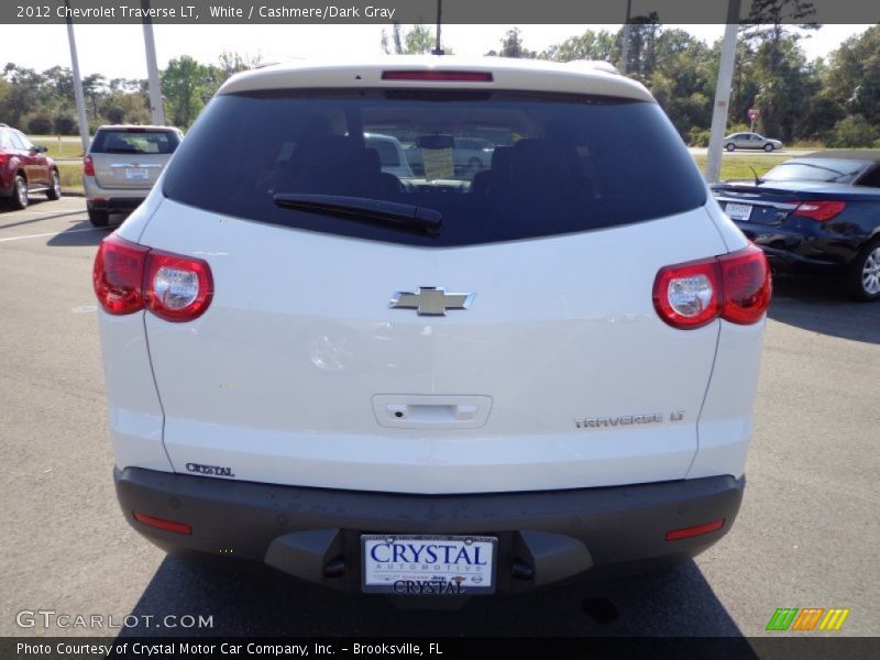 White / Cashmere/Dark Gray 2012 Chevrolet Traverse LT