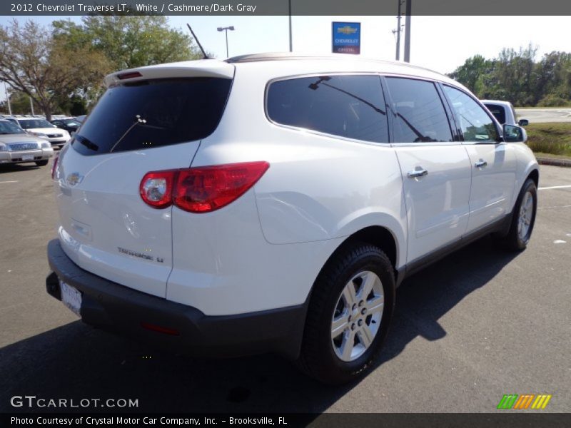 White / Cashmere/Dark Gray 2012 Chevrolet Traverse LT