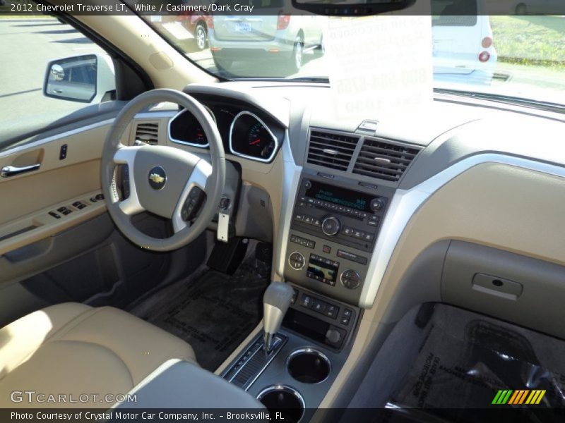 White / Cashmere/Dark Gray 2012 Chevrolet Traverse LT