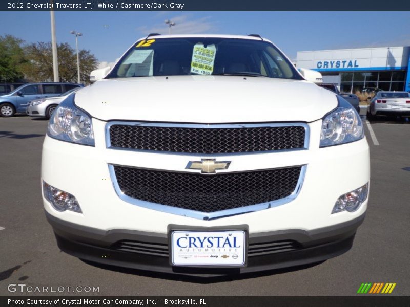 White / Cashmere/Dark Gray 2012 Chevrolet Traverse LT