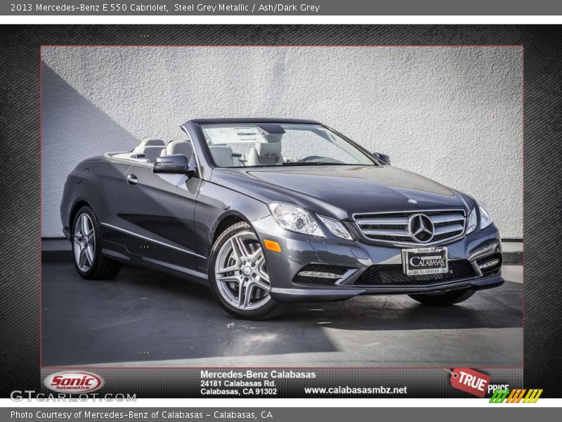 Steel Grey Metallic / Ash/Dark Grey 2013 Mercedes-Benz E 550 Cabriolet