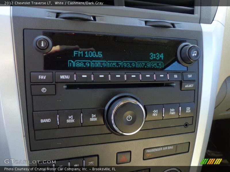 White / Cashmere/Dark Gray 2012 Chevrolet Traverse LT