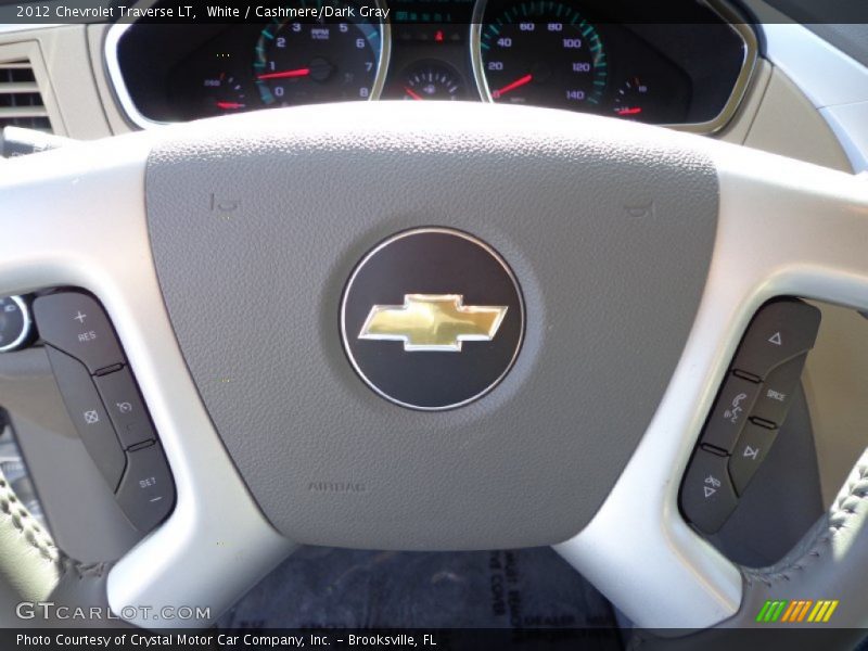 White / Cashmere/Dark Gray 2012 Chevrolet Traverse LT