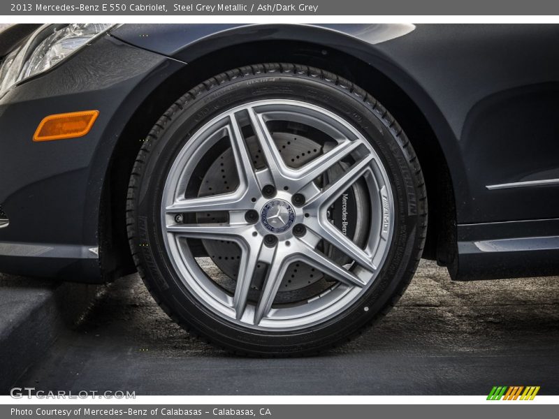 Steel Grey Metallic / Ash/Dark Grey 2013 Mercedes-Benz E 550 Cabriolet