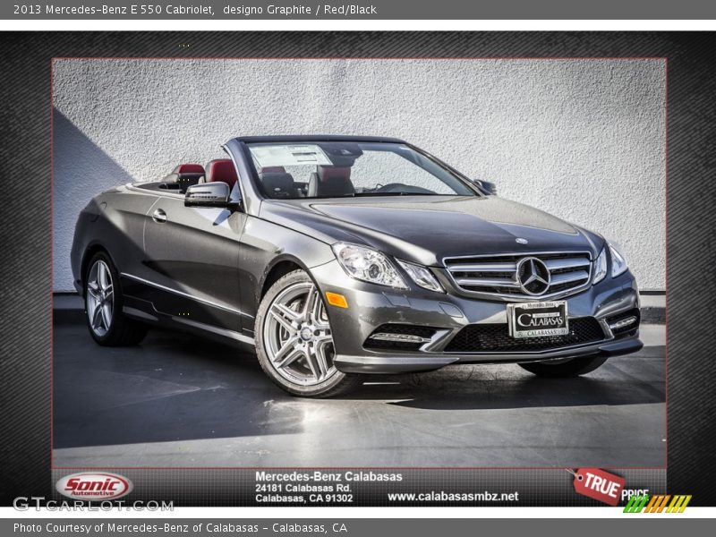 designo Graphite / Red/Black 2013 Mercedes-Benz E 550 Cabriolet
