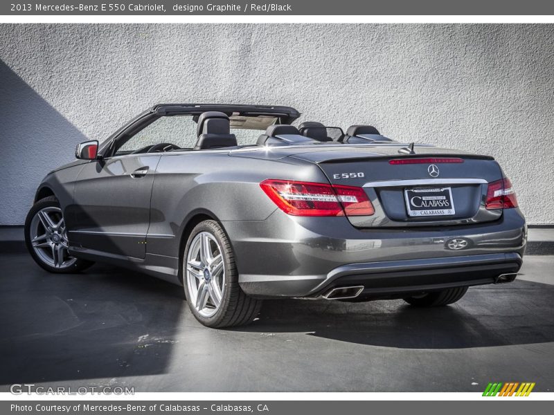 designo Graphite / Red/Black 2013 Mercedes-Benz E 550 Cabriolet