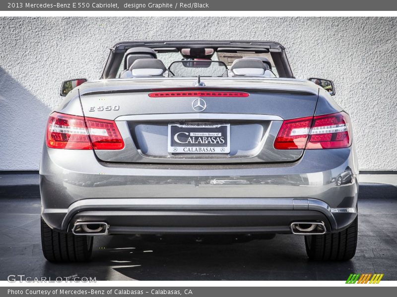 designo Graphite / Red/Black 2013 Mercedes-Benz E 550 Cabriolet