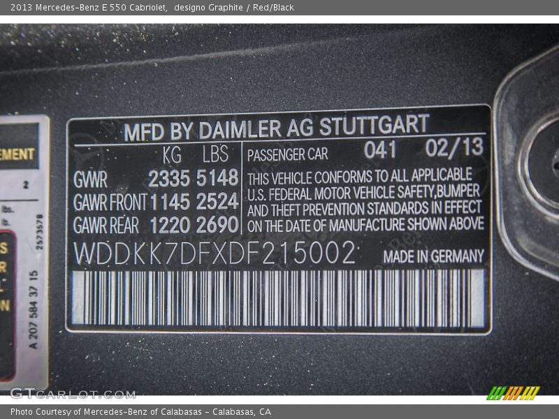 041 - 2013 Mercedes-Benz E 550 Cabriolet