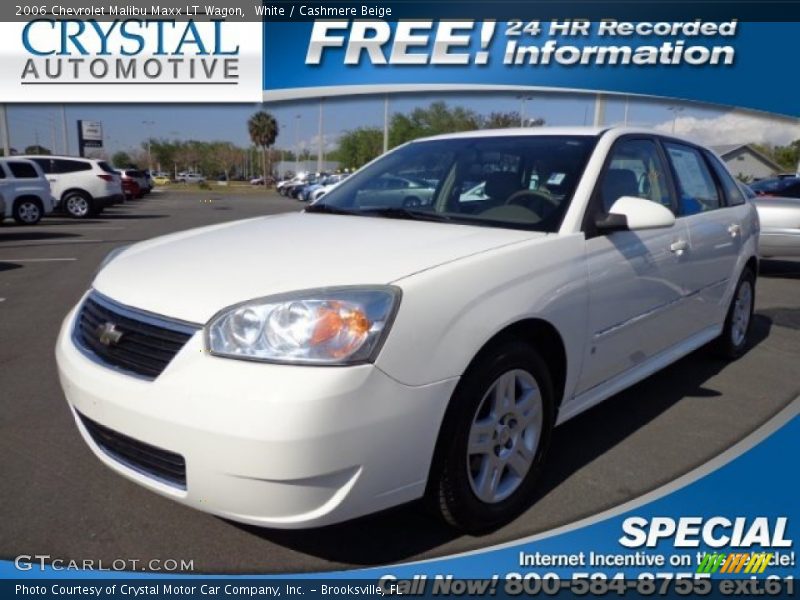 White / Cashmere Beige 2006 Chevrolet Malibu Maxx LT Wagon