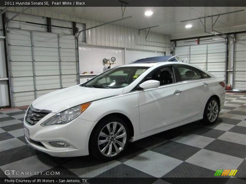 Pearl White / Black 2011 Hyundai Sonata SE