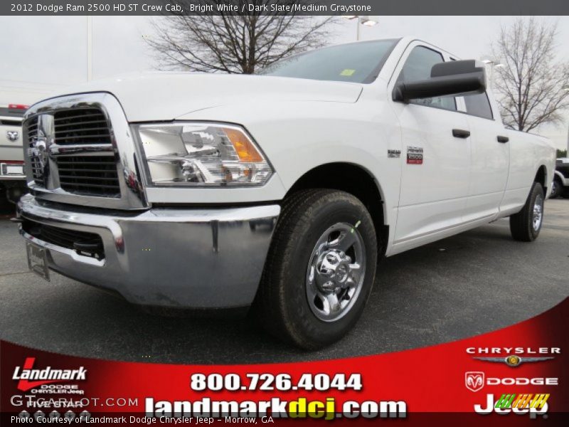 Bright White / Dark Slate/Medium Graystone 2012 Dodge Ram 2500 HD ST Crew Cab