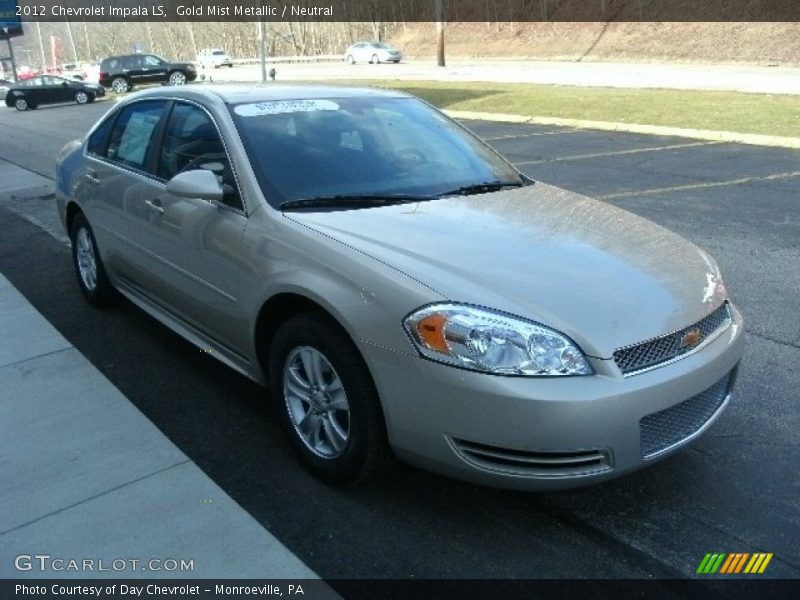 Gold Mist Metallic / Neutral 2012 Chevrolet Impala LS