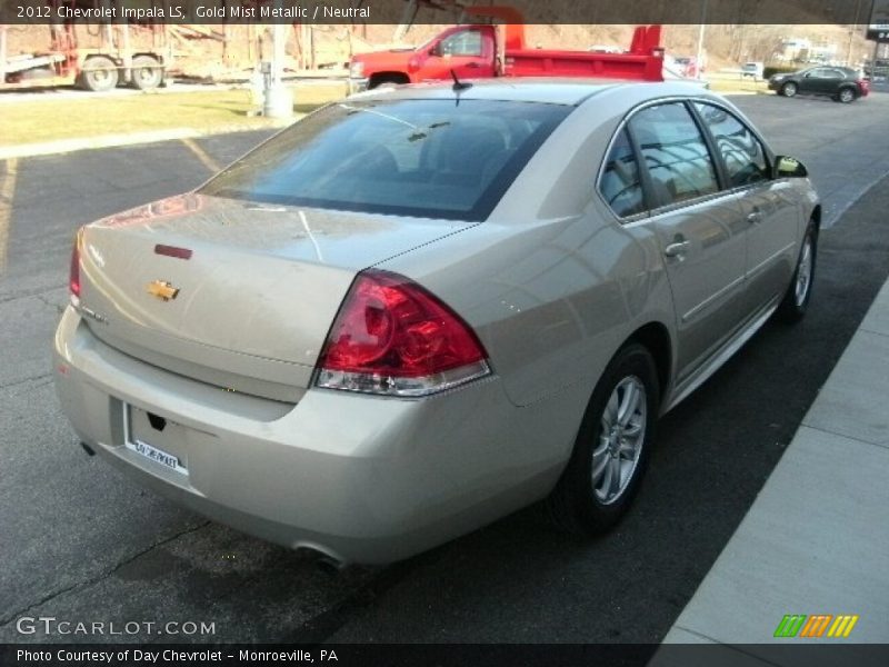 Gold Mist Metallic / Neutral 2012 Chevrolet Impala LS