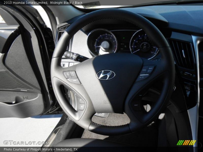 Midnight Black / Black 2013 Hyundai Sonata Limited