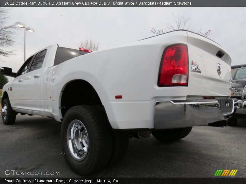 Bright White / Dark Slate/Medium Graystone 2012 Dodge Ram 3500 HD Big Horn Crew Cab 4x4 Dually