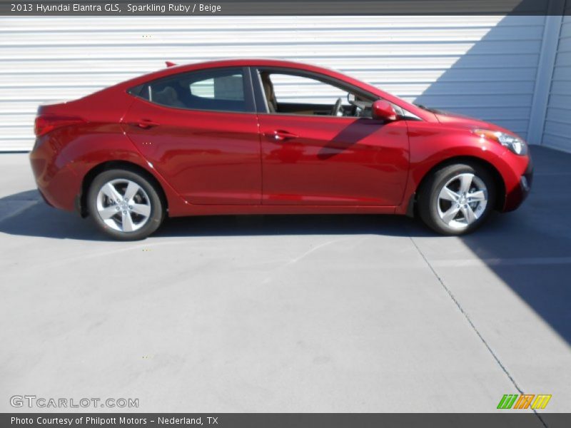 Sparkling Ruby / Beige 2013 Hyundai Elantra GLS