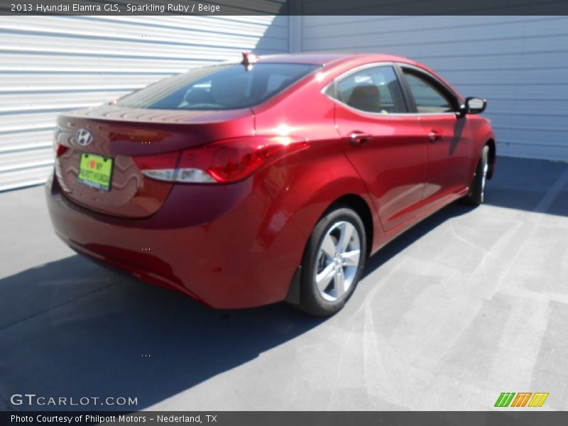 Sparkling Ruby / Beige 2013 Hyundai Elantra GLS