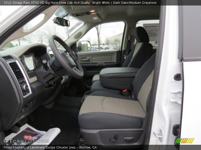 Bright White / Dark Slate/Medium Graystone 2012 Dodge Ram 3500 HD Big Horn Crew Cab 4x4 Dually