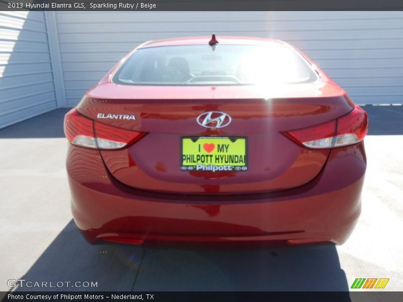 Sparkling Ruby / Beige 2013 Hyundai Elantra GLS