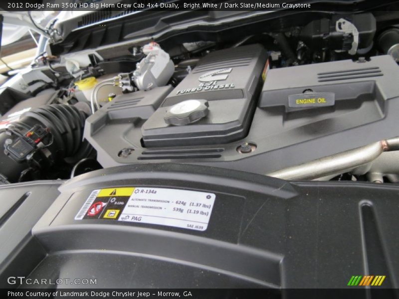 Bright White / Dark Slate/Medium Graystone 2012 Dodge Ram 3500 HD Big Horn Crew Cab 4x4 Dually