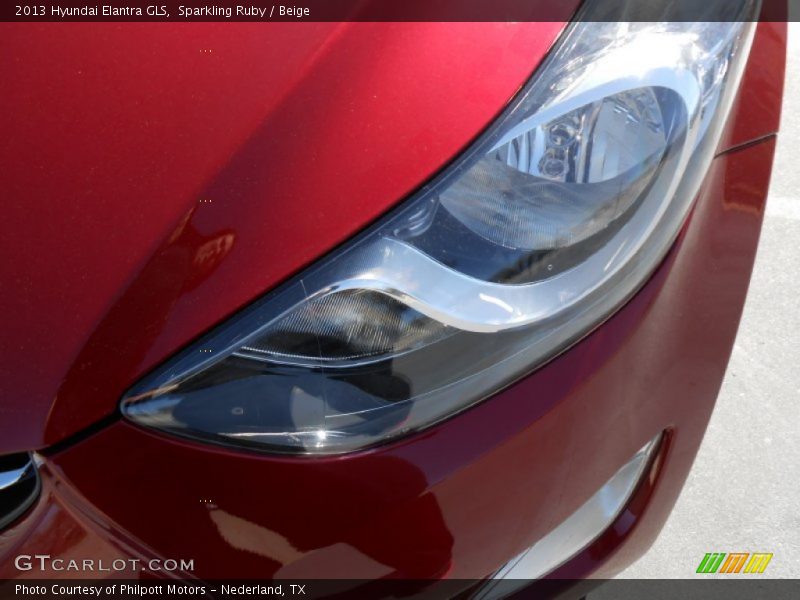 Sparkling Ruby / Beige 2013 Hyundai Elantra GLS