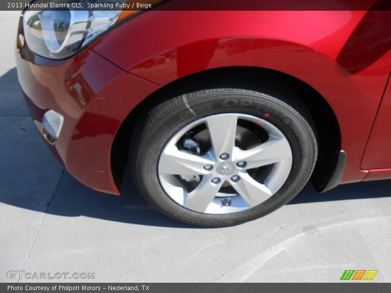 Sparkling Ruby / Beige 2013 Hyundai Elantra GLS