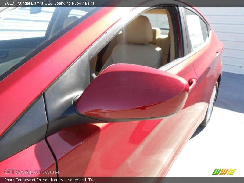Sparkling Ruby / Beige 2013 Hyundai Elantra GLS