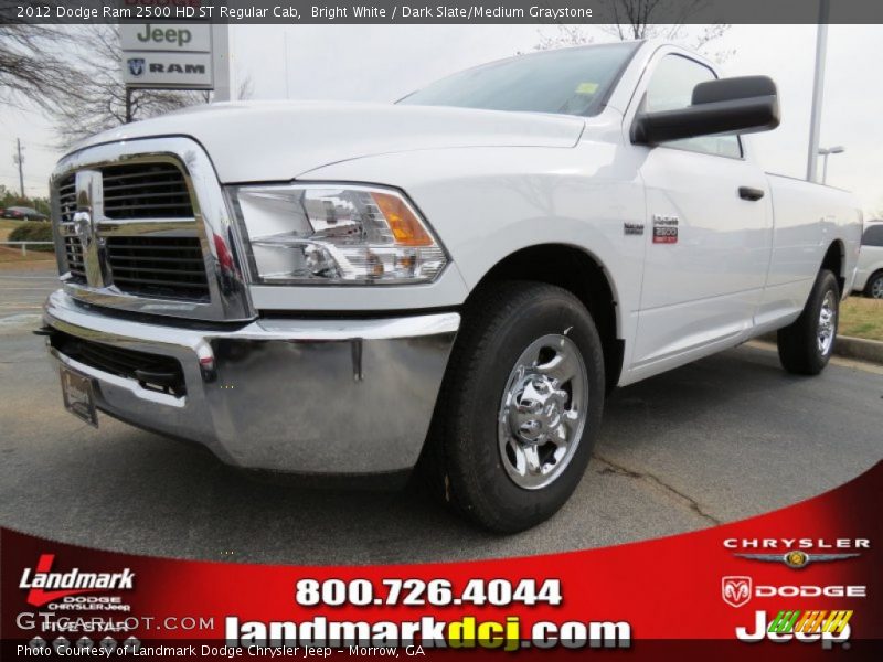 Bright White / Dark Slate/Medium Graystone 2012 Dodge Ram 2500 HD ST Regular Cab