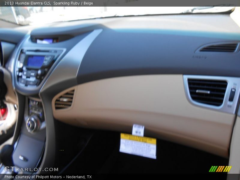Sparkling Ruby / Beige 2013 Hyundai Elantra GLS