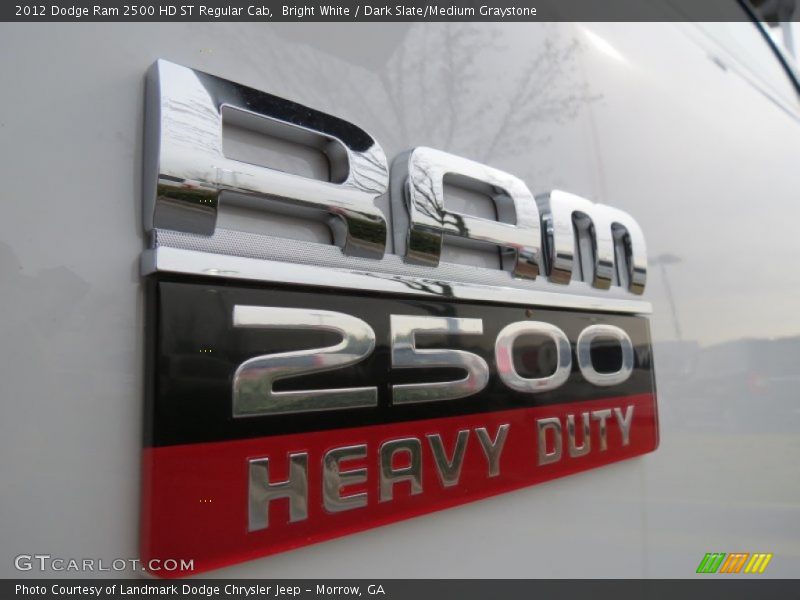 Bright White / Dark Slate/Medium Graystone 2012 Dodge Ram 2500 HD ST Regular Cab