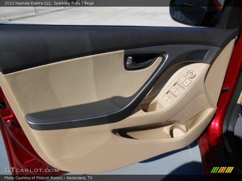 Sparkling Ruby / Beige 2013 Hyundai Elantra GLS