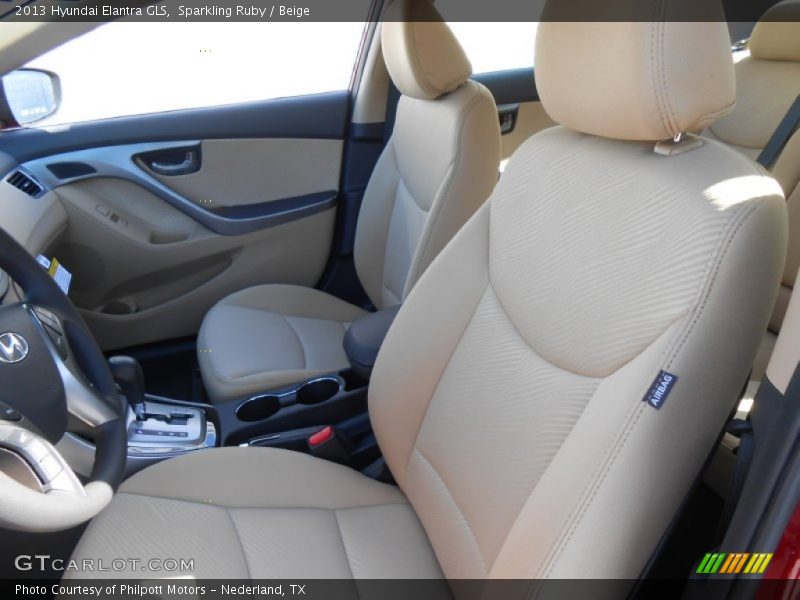 Sparkling Ruby / Beige 2013 Hyundai Elantra GLS