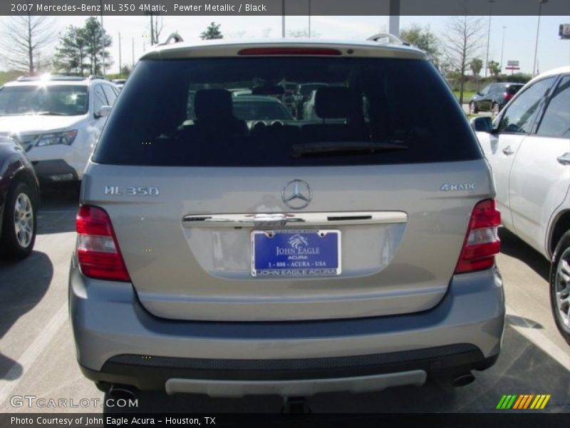 Pewter Metallic / Black 2007 Mercedes-Benz ML 350 4Matic