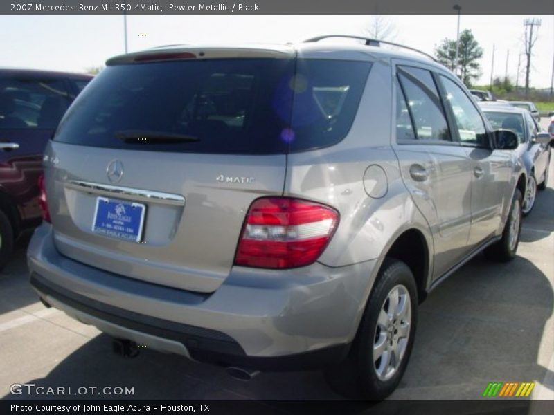 Pewter Metallic / Black 2007 Mercedes-Benz ML 350 4Matic