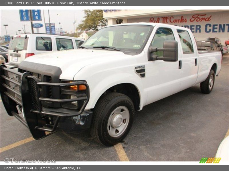 Oxford White / Medium Stone 2008 Ford F350 Super Duty XL Crew Cab