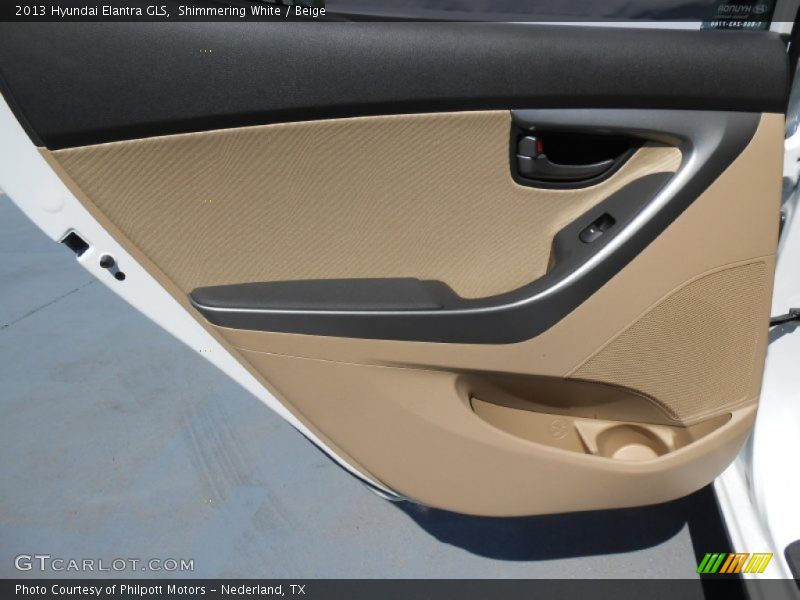 Shimmering White / Beige 2013 Hyundai Elantra GLS