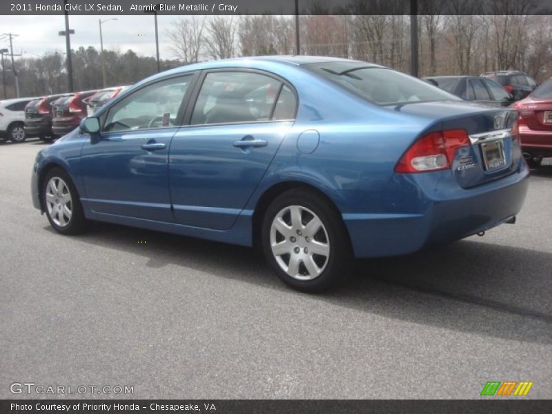 Atomic Blue Metallic / Gray 2011 Honda Civic LX Sedan