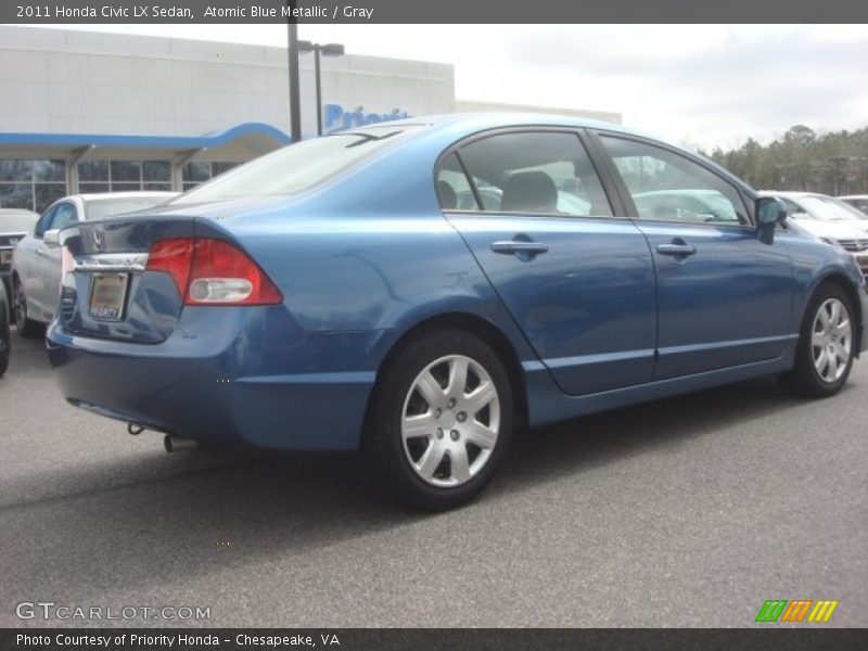 Atomic Blue Metallic / Gray 2011 Honda Civic LX Sedan