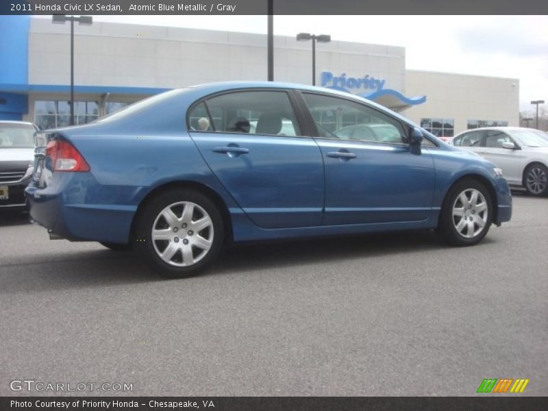 Atomic Blue Metallic / Gray 2011 Honda Civic LX Sedan