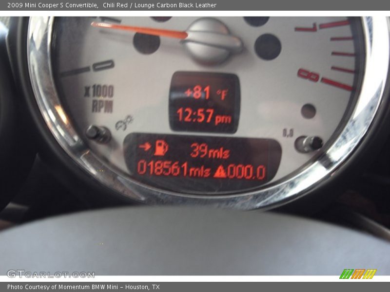 Chili Red / Lounge Carbon Black Leather 2009 Mini Cooper S Convertible